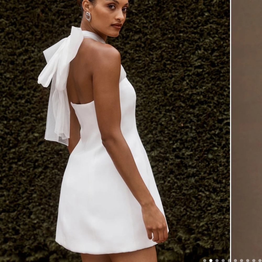 Meshki Maryum Tulle Bow Mini Dress
